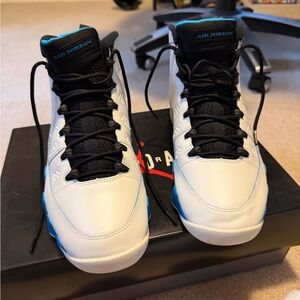 Nike Jordan 9 Retro Black, White & Blue Sneakers